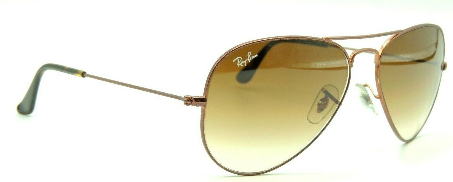 Ray Ban Rb 3025 9019 Brown Gradient Metallic Bronze Aviator Sunglasses Ebay