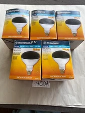 5- Westinghouse 03917 Red E26 Brass Base R40  Heat Lamp Bulb 250w     400a