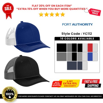 Port Authority YC112 Youth Breathable Adjustable Snapback ComfortTrucker Cap