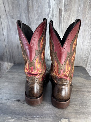 Men's Brown Ariat Wide Square Toe Boot Style (10010268) Size 11D NEW HEELS - Picture 2 of 8