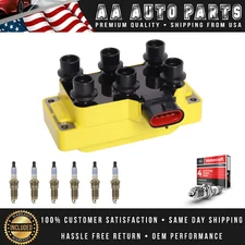 1 Heavy Duty Ignition Coil & 6 Motorcraft Spark Plug for 05-07 Mazda B4000 4.0L