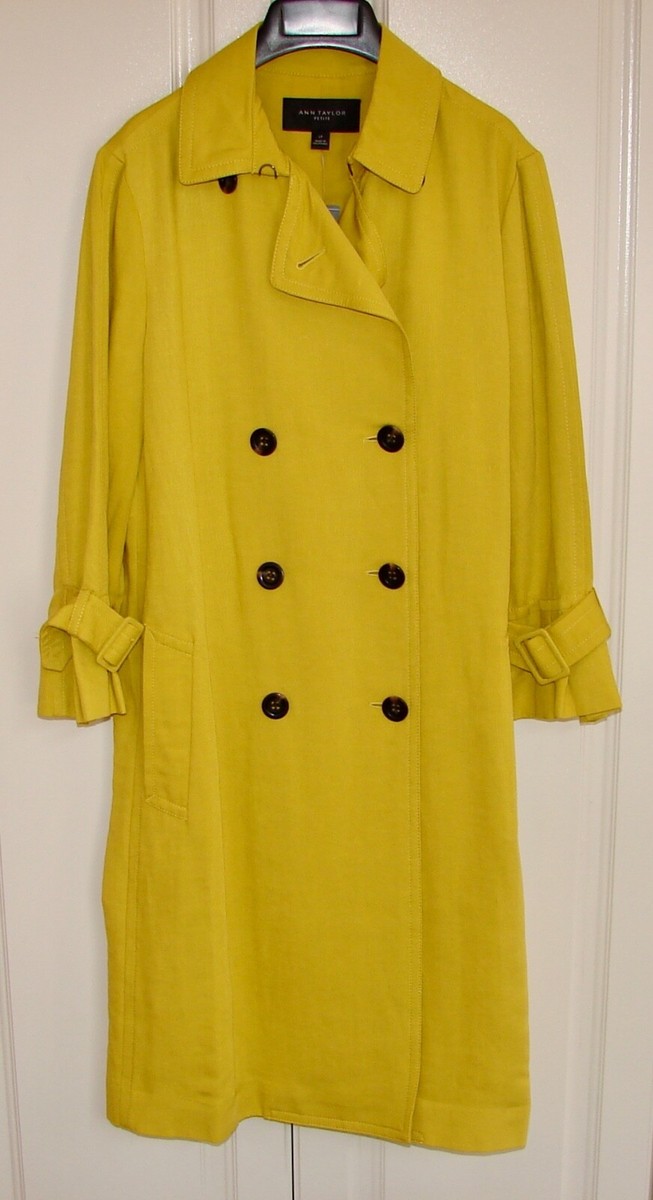 Petite Trench Ann Taylor Pleated Trench Coat NWT Ann Taylor Sz