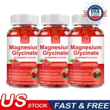 3*60 Magnesium Glycinate Gummies 500mg Improved Sleep, Muscle Recovery