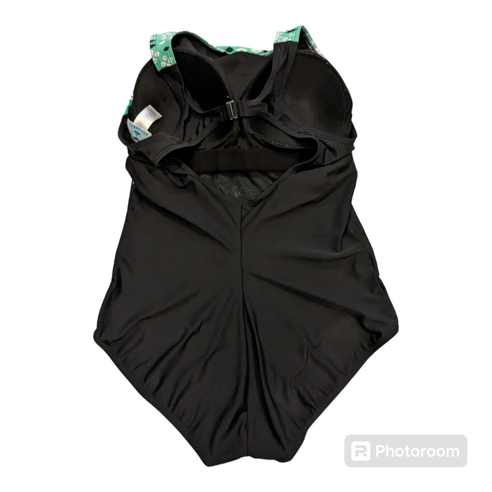 Swimsuits for All Aquabelle H Back Women's 18W One Piece Swimsuit Black