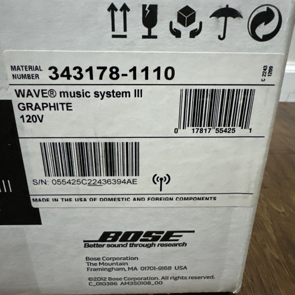 Bose Wave Music System III CD Player AM/FM Radio Turner Graphite 343178-1110 ... - Image 4 of 4