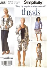 Simplicity Misses' Dress,Top,Pants,Jacket Pattern 3884 Size 14-22 UNCUT