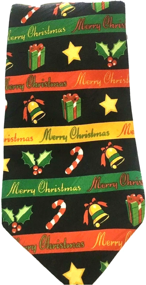 Счастливого Рождества галстук Кит Дэниелс красный зеленый желтый Париж Италия Нью-Йорк - Изображение 2 из 4