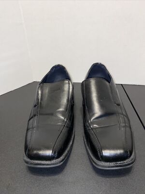 JF FERRAR DASH Men's Square Toe Black Dress Shoe Size 10M~F18767