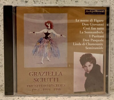 GRAZIELLA SCIUTTI Studio Recitals (CD) MOZART BELLINI ROSSINI 1953-1955-1956