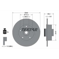 Textar 2X Bremsscheibe Hinten Ø260 Mm Voll FüR Renault Megane III SchräGheck