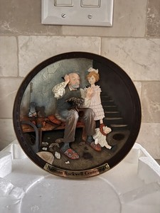 The Cobbler Norman Rockwell Centennial 3-D Collector Plate