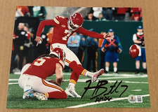 HARRISON BUTKER SIGNED KANSAS CITY CHIEFS 8X10 PHOTO BECKETT BAS HAND SIGNED #2