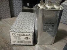 NEW IRP CD45/5X440 Oval Run Capacitor - Dual 370 & 440 VAC 45+5uF
