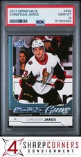 2017 UPPER DECK #462 CHRISTIAN JAROS RC YOUNG GUNS SENATORS POP 2 PSA 10