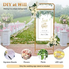 Wedding Sign Stand Gold Large 4.9 Feet Tall Welcome Sign Frame for Reception