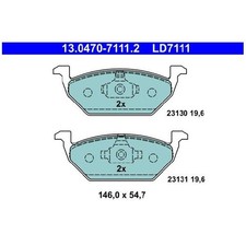 Satz Bremsbeläge Bremsklötze vorne für VW UP! 121 id81894