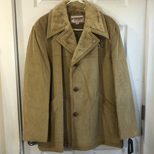 VINTAGE MCGREGOR SPORTSWEAR TAN CORDUROY CLYDE BARN CHORE COAT JACKET MENS 44