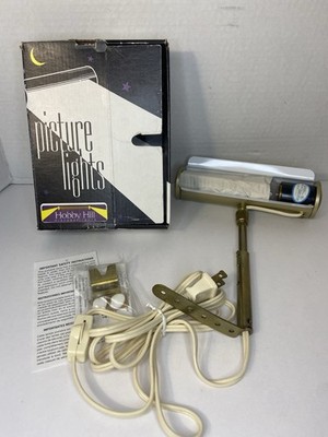 Vintage Hobby Hill Lighting Picture Portrait Light Brass Gold Tone 7 