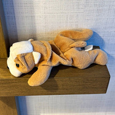 Brown  White Beanie Dog Plush Stuffed Animal, Small 6-14 in, Age 3 