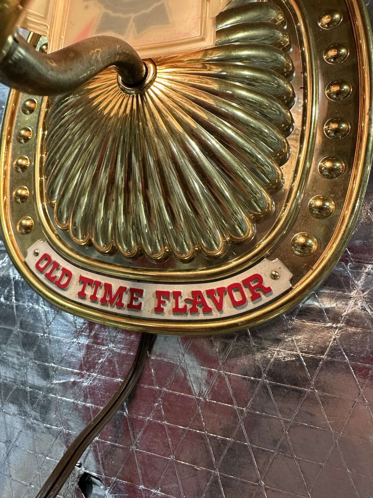 Vintage Pabst Blue Ribbon Beer Motion Heat Lamp Wall Sconce PBR Old Time Flavor