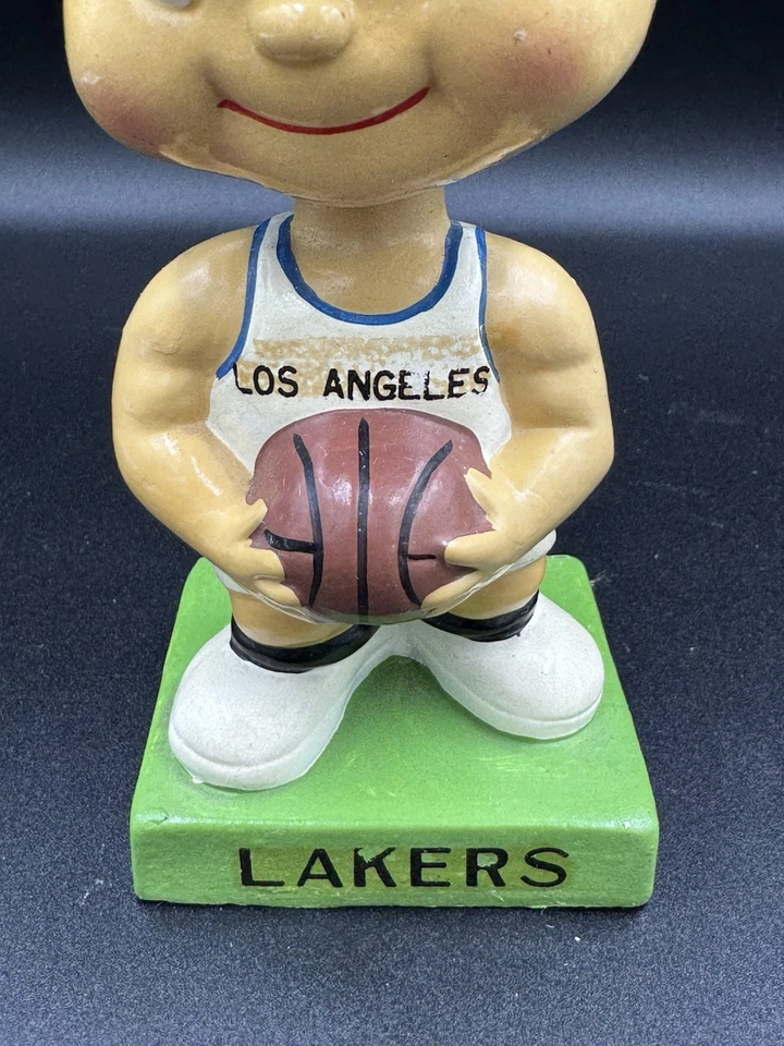 1960's Bobblehead Nodder Los Angeles Lakers Green Square Base - Very Rare Great - Image 3 of 4