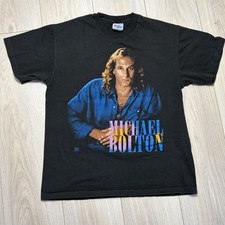 Vintage Michael Bolton World Tour 1994 Black Large Tee Made In USA
