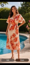 SANDRA DARREN DRESS/SIZE 18W/NEW WITH TAG/RETAIL$149/LINED /LENGTH 42”/