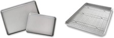 Nonstick Half Sheet Pan & Quarter Sheet Pan Set of 2 Aluminized Steel & Bakeware