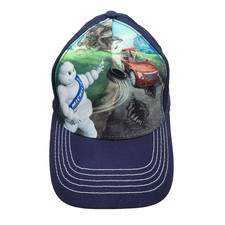 Vintage Michelin Mens One Size Blue Strapback Adjustable Tire Company Hat Cap
