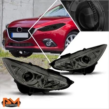 For 14-16 Mazda 3 Projector Headlight OE Replacement Smoked Lens Clear Corner