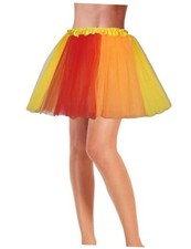 Women's Teen Adult Tutu Skirt Elastic Tulle Tutu Skirt Women A-orangeyellow