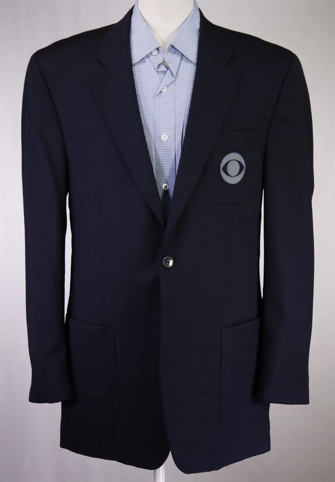 Chaqueta Blazer CBS Sports Azul Marino para Gary Danielson por Calvin Klein 42L Foto 4 de 4