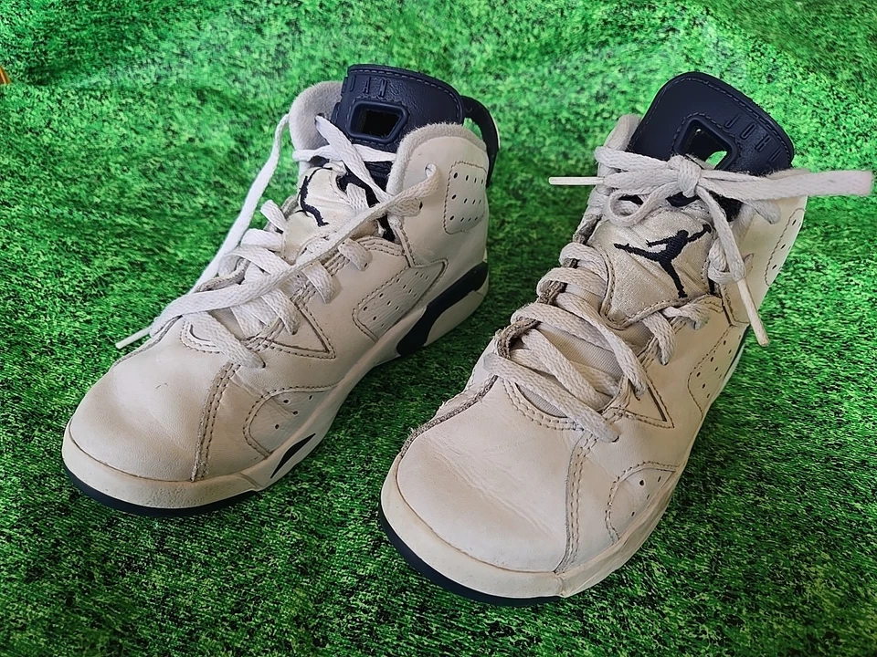 Niños Nike Air Jordan 6 Retro Talla 13C PS 'Midnight Navy' 384666-141***OFERTA*** Foto 3 de 4