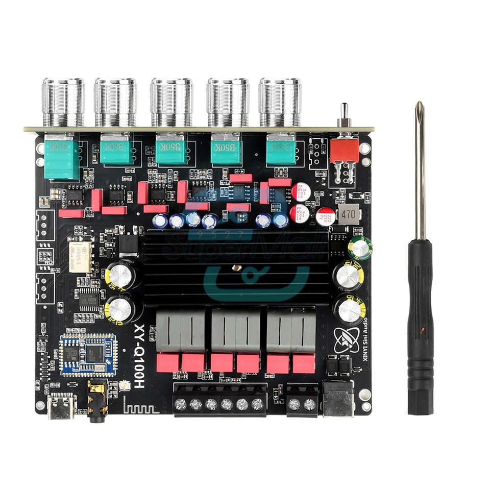 DC12-24V Q100H APTX Bluetooth Audio Amplifier 2.1 channel 50W * 2+100W Subwoofer - Bild 2 von 4