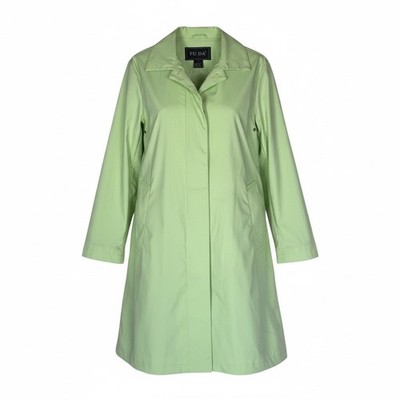 FUDA Rain Jacket S Lime Green Small Trench Coat Minimalist Outdoor