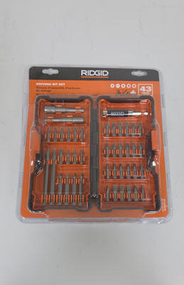 #ad RIDGID 43 pc DRIVING BIT SET AC10D43 $32.00