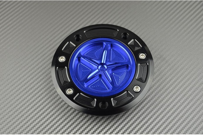 Bouchon de réservoir rapide bleu pour Kawasaki ZX10R Ninja 2004-2005 en aluminium CNC sans clé