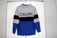 CALVIN KLEIN Jeans  size L 14/16  Hoodie Youth Boys gray blue navy
