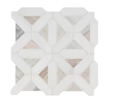 MSI Angora Geometric Pattern 12" x 12" Polished MarbleMosaic Tile(10 sq ft/Case)