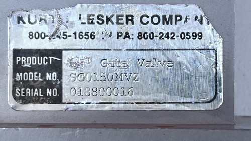 kurt j lesker SG0150MVZ Handschieber - Bild 4 von 4