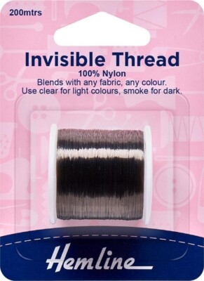 HEMLINE/ Sew Easy Invisible Thread, 200m, Smoke | eBay Australia