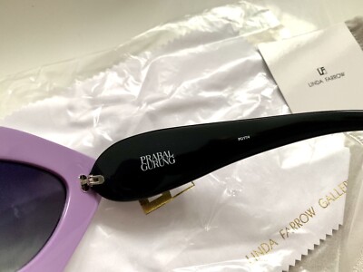 LINDA FARROW Prabal Gurung Cat Eye PopArt Purple White  display picture 3