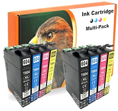 8x Patronen für Epson Home XP-2200 XP-2205 XP-3200 XP-3205 XP-4200 XP-4205 604XL