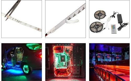 16.4ft RGB LED Strip Light 3528SMD Waterproof Rope Tape Lamp for Party Home TV - Picture 7 of 17