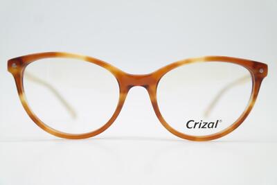 Eyeglasses Crizal VERONA Brown Silver Oval Frame New