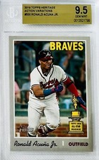 2019 Topps Heritage Ronald Acuna Jr. Action Variation SP All-Star RC BGS 9.5 💎