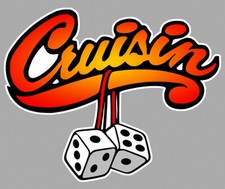 CRUISING KUSTOM VW DUB ROD COMBI COX 10cmX8,5cm AUTOCOLLANT STICKER AUTO CA178X