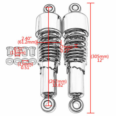 Amortisseurs Arrière BITUBO WMB03 Pour Harley Davidson Dyna Wide Glide FXDWG (1993-2005) - Neufs, Garantie 2 Ans