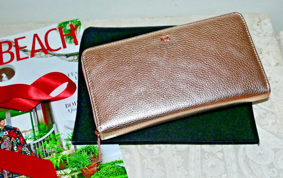 Ted Baker Patten Leather Large Rose Gold Wallet New with tag Ted Baker Pink Patent Leather Wallets for Women for sale | eBay main image 3