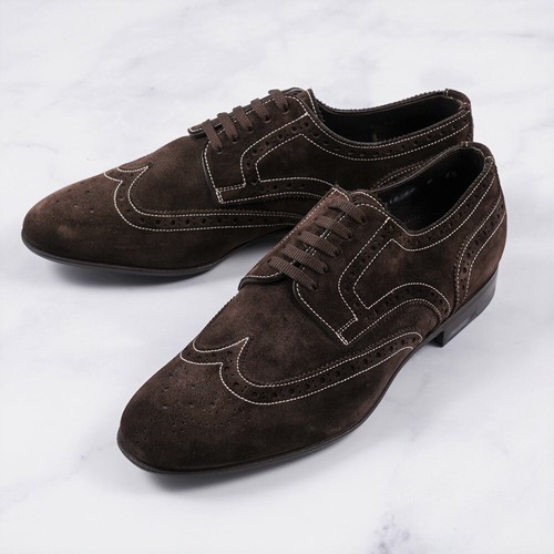 Santoni Fatte a Mano Chocolate Suede 